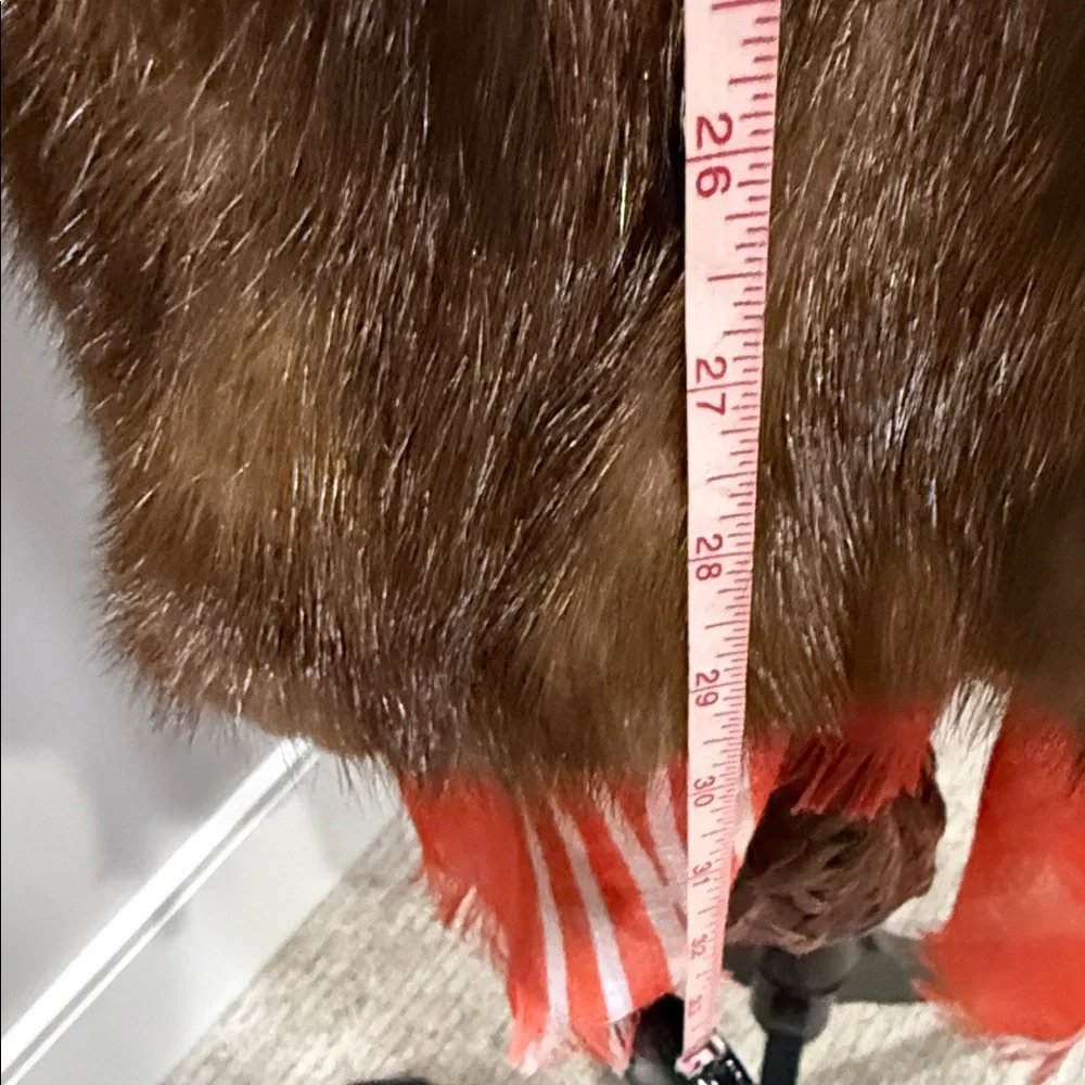 Vintage Elegant Brown Mink Fur Coat PTP 20” (inside) - Picture 4 of 8